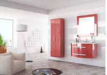 Bagno Italia Arredo Bagno 100 cm lavabo specchio incluso mobile sospeso moderno in 30 colori Mobili l