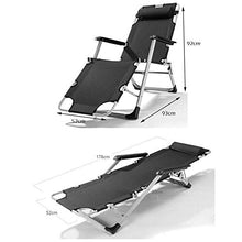 Generic Brands Sedia a Sdraio Regolabile per Sedia a Sdraio a gravità Zero reclinabili per Patio Esterno da Spiaggia Prato da Campeggio Sgabello Pieghevole Resistente