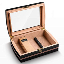 Scatola di sigari Scatola per Sigarette Cigar Moisturizing Home Legno di Cedro Cassa di Sigarette Idratante Cigar Cabinet Cigar Cabinet Cigar Cabinet (Color : Black, Size : 33 * 23 * 10CM)