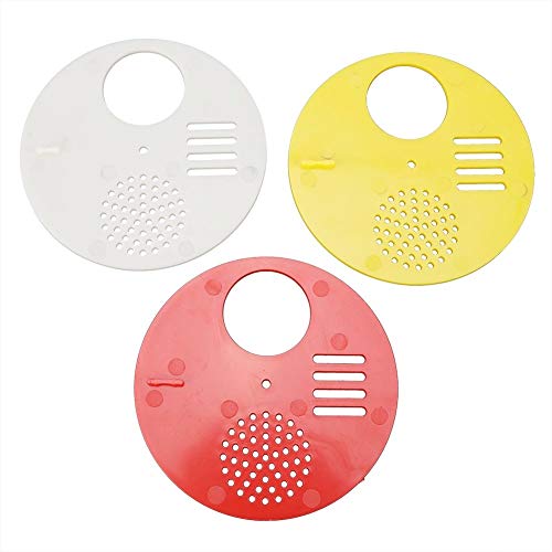 MAGT Bee Nest Door 3Pcs Plastica Beehive Door Bees Nido Vents Tondo Ingresso Attrezzature Apicoltura del Disco