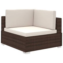 Tidyard Set 12 pz Divani Modulari Angolari da Giardino in Polyrattan Marrone con Cuscini,Set Divani da Esterno in Rattan,Divano Angoalre ad Angolo,Divano Modulare,Divano con Penisola,Poltrona e Divano