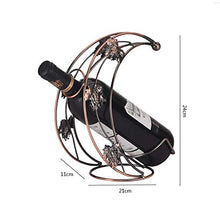 Elegante Semplicità Crescent Dente Portabottiglie Vino Creativo Europeo Retrò Ferro Battuto Portabottiglie Casa Desktop Portico Decorazione Ornamenti Regalo Di Nozze Bronzo Bello Ed Elegante, HJJ
