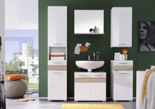 trendteam smart living Mobili, Derivato del Legno, Bianco Lucente, 37 x 79 x 31 cm
