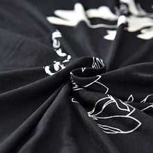 Copridivano Elasticizzato 1/2/3/4 posti, Fodera per Divano Antiscivolo con Elastico, Stampa Floreale(Eleganza Nero, Copridivano 2 posti 55-67In)