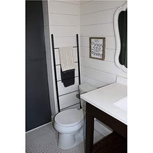 Hywot - Portasciugamani in metallo autoportante, con scaletta decorativa da bagno, per riporre asciugamani, coperte, coperte e coperte