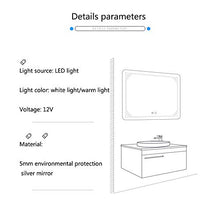 L-KCBTY Specchi da Bagno Intelligenti 24X32pollici,Specchio Cosmetico Controluce LED Specchio con Interruttore,specchi Antideflagranti,per Camera da Letto,Bagno