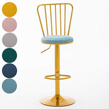 ZEH Sedia da Pranzo, Pinze braccioli, Seggiolone, Sgabello Sgabello da Bar Girevole, Cucina Bar da Colazione Seggiolone con Schienale e poggiapiedi, BLA FACAI (Color : Hellblau)