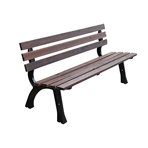 Panchina da giardino panchina da esterno, panchina da giardino per terrazza in metallo in legno massello a 2 posti con schienale, seduta da giardino per terrazza con prato, adatta per giardino, prat