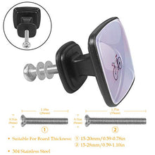 Rosa della bicicletta 4 PCS Pomelli per Porta, Pomolo per Mobile, Pomelli per Mobili con Viti, Maniglia per Armadietto, Pomelli per Porta, Pomelli per Cassetti per Porta, Armadio, Cassetto e Credenza