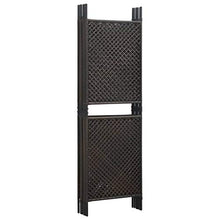 E E-NICES Paravento a 6 Pannelli in Polyrattan Marrone 360x200 cm