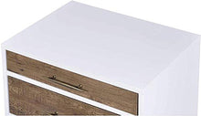 YRRA Comodino di Transizione con Comodino a 3 cassetti Comodino Divano Tavolino Laterale per Soggiorno Camera da Letto 20 L x 16 P x 21 A (Bianco e Rovere stagionato)