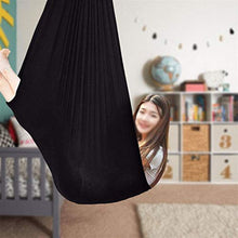 LICHUXIN - Amaca sensoriale per bambini, per terapia interna, dondolo, coccola, dondolo, effetto calmante sul bambino con esigenze speciali (colore : nero, dimensioni: 150 x 280 cm/59 x 110 in)