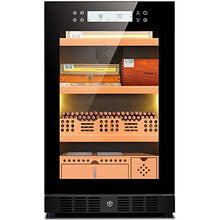 Armadietto Di Sigari, Cabinet Umidificante Di Temperatura E Umidità Costante, Struttura in Legno Di Cedro A 3 Strati, Controllo Touch Screen, 105L, Può Contenere 500 Sigari,Nero