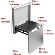 Sedile da vasca a muro per bagno,Sgabello da ingresso pieghevole per sostituzione scarpe,Sgabelli bassi in lega di alluminio sul muro di casa,Può sopportare 150 kg ( Color : Silver , Size : 43*41cm )