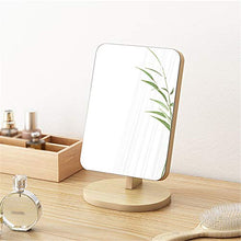 Specchi da Tavolo Antideflagrante -GDingQ Rettangolo di legno a Specchi, in stile giapponese trucco Desktop Mirror Semplicità alta definizione bellezza Specchi portatile Piccolo trucco Specchi Specchi