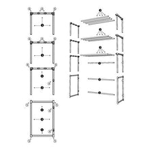 Dioche - Mensola portaoggetti per WC, 3 ripiani, per lavabo, 53 x 28 x 166 cm