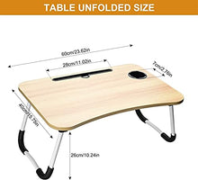 Tavolo da picnic all'aperto Tavolo pigro Letto Pieghevole Tavolo pieghevole, Scrivania PACINA PIEGABILE (STAND), Tavolo da lap multifunzione con slot e slot a tazza per mangiare, Lettura, Lavorare, Gu