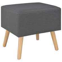 Comodino, Comodini da notte, Comodino con 1 Cassetto Contenitore Organizzatore da Letto Tavolino da Salotto in Tessuto, tavolino d'appoggio, Grigio Scuro, 40x35x40 cm