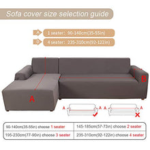 JuneJour Copridivano con Penisola Elasticizzato Chaise Longue Sofa Cover Componibile in Poliestere a Forma di L è Composto da 2PCS， Lavabile sfoderabile Fodere per Divano Angolare