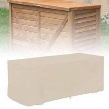 Fdit Patio Deck Box Coprivaso Coprivaso 100% Impermeabile per Esterno Copertura Invernale 48,4"L x 21,7" P x 24,4"H Tavolino da Esterno e Pouf(2#)