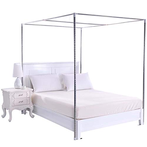 LLGHT Porta Zanzariera Quattro Giroletto per Baldacchino, Giroletto A Baldacchino in Acciaio Inox, Telaio per Baldacchino, Telaio per Letto Singolo/Matrimoniale/King-Size (Size : 1.2×2m Bed)