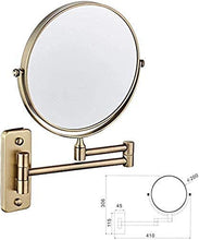 HCMNME - Specchio da bagno con luci LED, impermeabile, 20,3 cm, girevole a due lati, da parete, estensibile e pieghevole