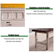 Panche in legno massello per terrazza giardino, Panche di riposo in acciaio inossidabile per interni ed esterni resistenti alle intemperie, Sedili a doghe impermeabili nel bagno dello spogliatoio