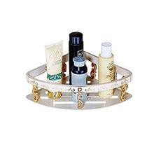 Zixin Bagno Parete Vassoio Cestino Scaffali da Bagno Spazio Spazio in Alluminio Bianco con Oro Bagno Bagno Basket Montaggio a Parete Scaffale per Il Bagno