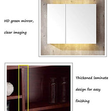 Armadietti a specchio Alluminio dello Spazio degli Specchi Parete Double Door Locker Bagno con LED HD Specchio (Color : Bianca, Size : 60 * 13 * 70cm)