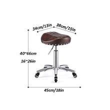 Poltrone Nubao Maestro Massaggio Gambe Sgabello con ruote, regolabile Artista Sgabello con Gold Frame PU nero Sedile cuoio sintetico, altezza regolabile 40-66 cm, Reggere il peso di 160 Kg, Parrucchie