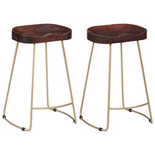 Sgabelli da Bar Gavin 2 Pezzi Sgabelli da Bar Sedie da Cucina 46x38x52 cm Legno con Barra d'Acciaio