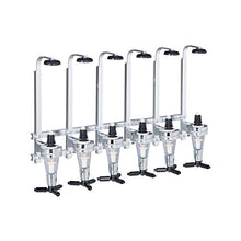 Relaxdays Spillatore da Parete, Bar Butler per 6 Bottiglie, Dosatore Professionale da 3 cl, 53x36x11 cm, Argento, Alluminio