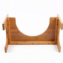 Sgabello per WC, in bambù, regolabile in altezza, contro emorroidi, ostruzioni, flatulenza (persone anziane, bambini, gravidanza), 45,5 cm x 28 cm x 24,5 cm