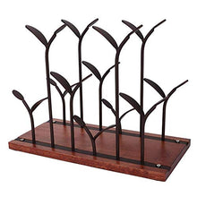 HERCHR Portabottiglie per Vino da banco, espositore per portabottiglie in Legno con 6 Bottiglie per Cucina, Bar, Cantina per Vini, Armadio per dispensa(Bronzo)