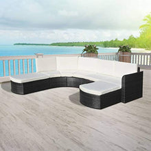 vidaXL Divani da Giardino 16 pz in Poli Rattan Nero Sofà Poltrone Divanetti