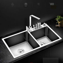 YUESFZ Lavabi Lavabo Lavandino Lavello da Cucina in Acciaio Inossidabile Grande capacità Quadrata sopra Il Bacino del Contatore/sotto Bacino (Color : Silver, Size : 80 * 45 * 22cm)