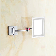Specchio da bagno Mini Specchio Portatile Specchio di Bellezza con la Luce Pieghevole scalato Specchio per Il Trucco in Stile Europeo su Due Lati a LED Adatto a Camera da Letto e Bagno