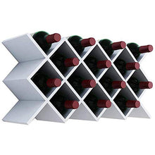 Scaffale Per Vino Scaffale Legno Porta Vino - Il Portabottiglie Da Parete Può Essere Impilato E Modulare Per 14 Bottiglie