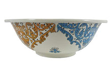 Saharashop Lavabo in ceramica orientale Fès Arancione/Blu XXL