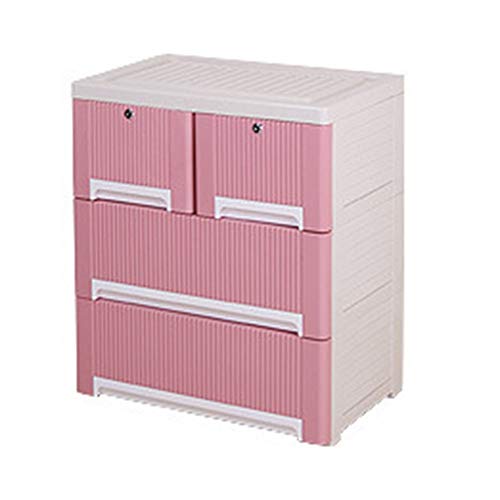 Armadio Appendiabiti Plastic Drawer Dresser dell'organizzatore di immagazzinaggio Unità for la camera da letto dei bambini Sala giochi Study Room Entryway ( Colore : Rosa , Dimensione : 70x40x60cm )