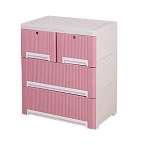 Armadio Appendiabiti Plastic Drawer Dresser dell'organizzatore di immagazzinaggio Unità for la camera da letto dei bambini Sala giochi Study Room Entryway ( Colore : Rosa , Dimensione : 70x40x60cm )