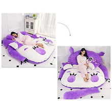 Materassi letto Coprimaterasso Futon Cotone Tatami Tappetino Antiscivolo Pieghevole Poliestere Materasso Traspirante Singola doppia Tappetino del fumetto viola / 200x130cm