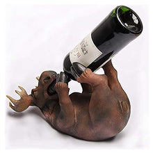 LZ Portabottiglie in Resina con sculture di Animali, Portabottiglie da Tavolo per Gli Amanti degli Animali, Piani di Lavoro, Centro Cucina, Decorazioni, Accessori da Bar, Marrone