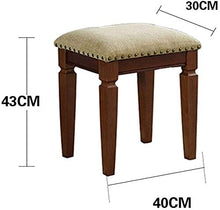 Sedia da Bar Sgabello Sedia Poggiapiedi Creative Gambe in Legno massello Retro Piazza Stool Dressing Sgabelli Barocco Piano Chair Trucco Sgabello Imbottito Sedia Panca QAF1016 (Color : Cherry Color)