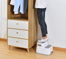 TT1 Sgabello, Sgabello da Bagno per Bagno, Sgabello per Bambini Antiscivolo a Doppio Gradino per Uso Domestico, mobili per Bambini