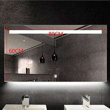 Mirror Specchio da Bagno Illuminato Specchio a LED con Touch Screen Leggero Tempo di visualizzazione dello Specchio da Bagno Quadrato antirumore Intelligente a Parete