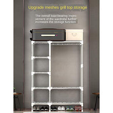 XYBB Armadio Camera da Letto Tubo in Acciaio Semplice Irrestile Rinforzato Stoccaggio Tutti I Vestiti in Acciaio Appeso Telaio 110 * 46 * 175cm 8