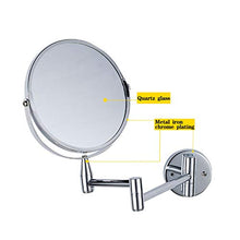 Specchio a Parete, Specchio for Trucco Pieghevole in Metallo, Specchio in Alluminio a Parete monofacciale for Bagno, Home Hotel Moda
