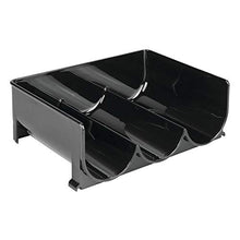 mDesign Set da 8 portabottiglie vino e bevande – Portabottiglie frigo impilabili e con pratici manici – Scaffale portabottiglie per la cucina in plastica senza BPA – nero