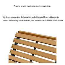 Panchine in legno di plastica anticorrosiva del parco, sedie da terrazza, panchine da balcone con braccioli schienale, sedie da cortile con struttura in ghisa, per giardini / portici / balconi
